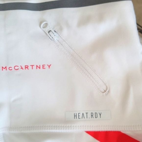 NWT Adidas White 3/4 Running Heat RDY Carrera Tights - Picture 9 of 10